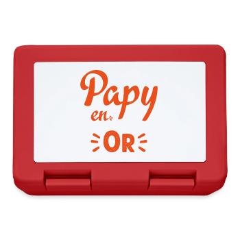 Papy en or humour papy cadeau - Boîte à goûter - rouge - Devant