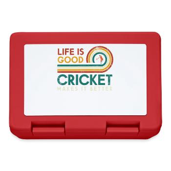 La vie est bonne Le cricket le rend meilleur pour - Boîte à goûter - rouge - Devant