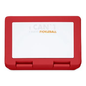 Ich Kann Nicht Pickleball Design Für Pickleball - Brotdose - Rot - Vorne