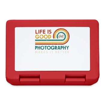 Life is good, photography makes it better - Lunchbox - red - Front