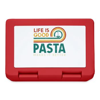 Life is good. Pasta makes it better - Lunchbox - red - Front