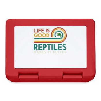La vie est belle, les reptiles la rendent meilleure pour - Boîte à goûter - rouge - Devant
