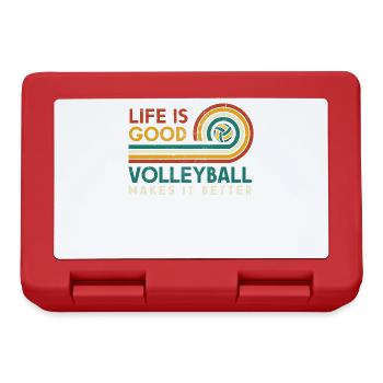 Life is good Volleyball makes it better for - Lunchbox - red - Front