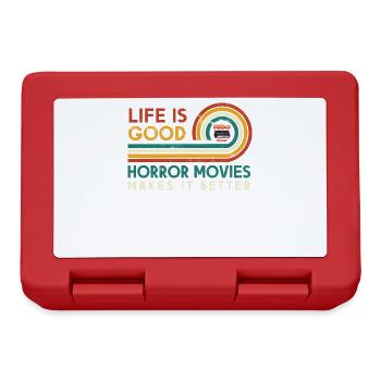 Life Is Good Horror Movies Make It Better For - Lunchbox - red - Front