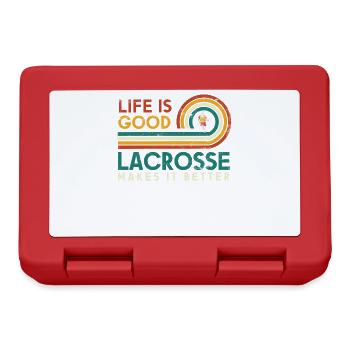 Life Is Good, Lacrosse Makes It Better For - Lunchbox - red - Front