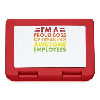 Je suis un fier patron de Damn Great - Boîte à goûter - rouge - Devant