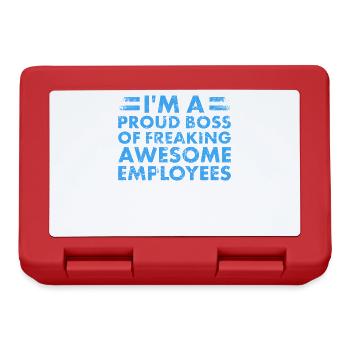 Je suis un fier patron de Damn Great - Boîte à goûter - rouge - Devant
