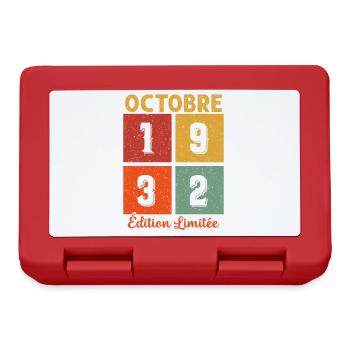 Octobre 1932 Edition limitée Cadeau Anniversaire - Boîte à goûter - rouge - Devant