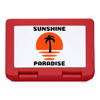 Sunshine, paradise (Half Sun, Palm Tree) - Lunchbox - red - Front