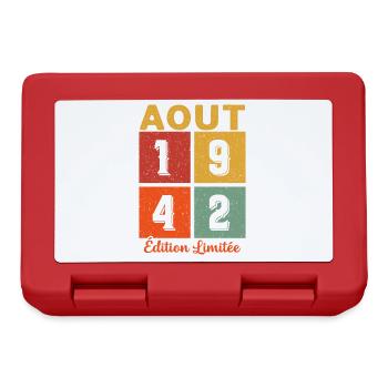 Août 1942 Édition limitée Idée Cadeau Anniversaire - Boîte à goûter - rouge - Devant