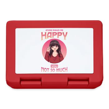 L’anime me rend heureux, pas tellement pour - Boîte à goûter - rouge - Devant