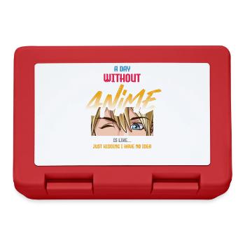 Ein Tag Ohne Anime Ist Wie Ein Scherz - Brotdose - Rot - Vorne