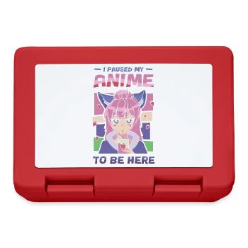 J’ai arrêté mon anime pour concevoir ici - Boîte à goûter - rouge - Devant