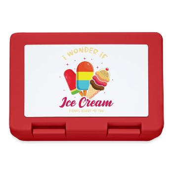 Je me demande si Ice Cream for Frozen et moi - Boîte à goûter - rouge - Devant