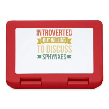 Introverted, But Ready to Talk About Sphynxes - Lunchbox - red - Front