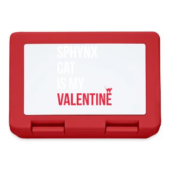 Sphynx cat Is My Valentine’s Greeting Design For - Boîte à goûter - rouge - Devant