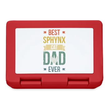 Best Sphynx Cat Father Ever Design For - Lunchbox - red - Front