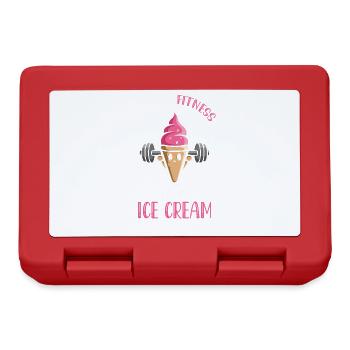 Ich Stehe Auf Fitness Eiscreme In For Frozen - Brotdose - Rot - Vorne