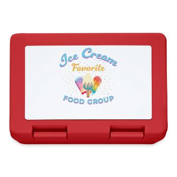 Ice cream is my favorite food group - Lunchbox - red - Front