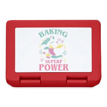 La cuisson est mon superpouvoir pour les boulangers ou la pâtisserie - Boîte à goûter - rouge - Devant