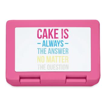 Le gâteau est toujours la réponse, que ce soit pour les boulangers - Boîte à goûter - rose - Devant