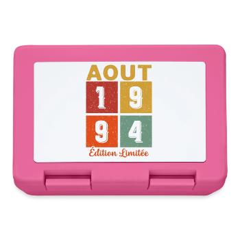 Août 1994 Edition limitée Idée Cadeau Anniversaire - Boîte à goûter - rose - Devant