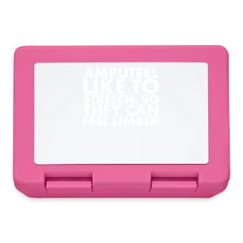 Amputees like to stretch. So that you can - Lunchbox - pink - Front