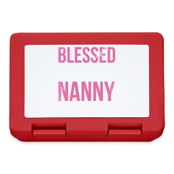 Bienheureuse, nounou pour grand-mère grand-mère appelée à - Boîte à goûter - rouge - Devant