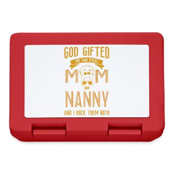 Dieu m’a donné deux titres maman et nounou et - Boîte à goûter - rouge - Devant