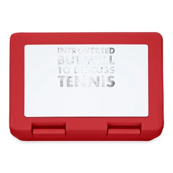 Introverti mais prêt à jouer au tennis pour le tennis - Boîte à goûter - rouge - Devant
