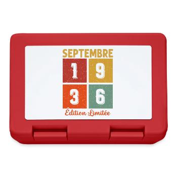 Septembre 1936 Original Idée Cadeau Anniversaire - Boîte à goûter - rouge - Devant
