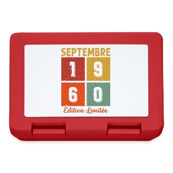 Septembre 1960 Original Idée Cadeau Anniversaire - Boîte à goûter - rouge - Devant