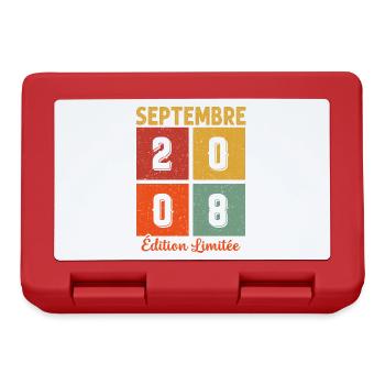 Septembre 2008 Original Idée Cadeau Anniversaire - Boîte à goûter - rouge - Devant