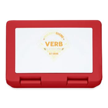 Procrastibaking définition du verbe pour boulanger ou - Boîte à goûter - rouge - Devant