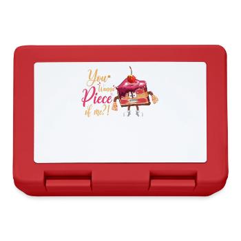 Tu veux un morceau de moi pour les fans de pâtisserie ou de pâtisserie - Boîte à goûter - rouge - Devant