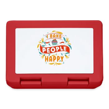 Je fais des gens heureux pour les boulangers ou - Boîte à goûter - rouge - Devant