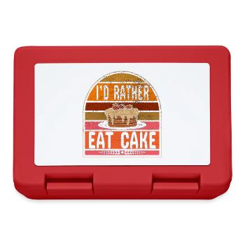 Je préférerais un gâteau pour les boulangers ou les fans de pâtisserie - Boîte à goûter - rouge - Devant