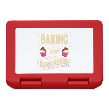 La cuisson est mon superpouvoir pour les boulangers ou la pâtisserie - Boîte à goûter - rouge - Devant