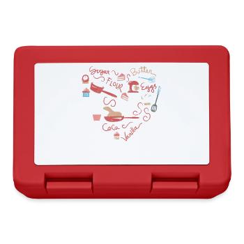 Heart Baking Design For Bakers Or Baking Fans - Lunchbox - red - Front