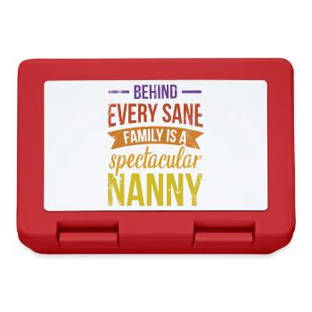 Behind every reasonable family is a - Lunchbox - red - Front
