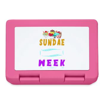 Sundae is my favorite day of the week for - Lunchbox - pink - Front