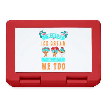 Je me demande si Ice Cream for Frozen et moi - Boîte à goûter - rouge - Devant