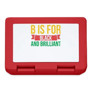 B stands for black and brilliant for Pride African - Lunchbox - red - Front