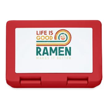 La vie est bonne Ramen rend les nouilles meilleures aussi - Boîte à goûter - rouge - Devant