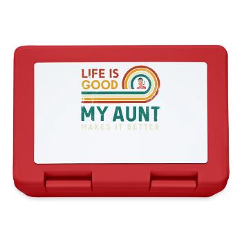 Life is good, my aunt does it better - Lunchbox - red - Front
