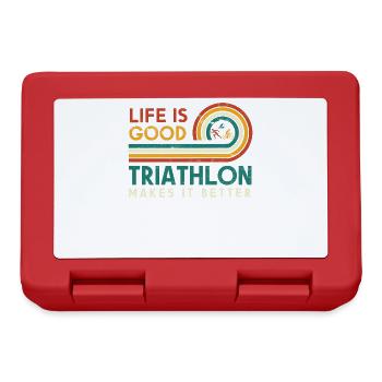 Life is good Triathlon makes it better for - Lunchbox - red - Front