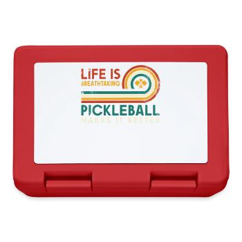 Das Leben Ist Erstaunlich, Pickleball Macht Es - Brotdose - Rot - Vorne