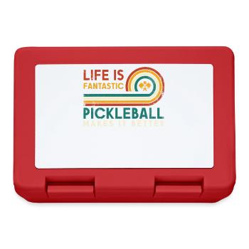 Das Leben Ist Erstaunlich, Pickleball Macht Es - Brotdose - Rot - Vorne