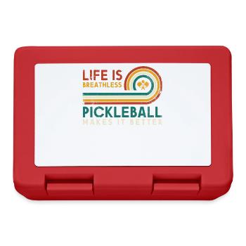 Das Leben Ist Erstaunlich, Pickleball Macht Es - Brotdose - Rot - Vorne