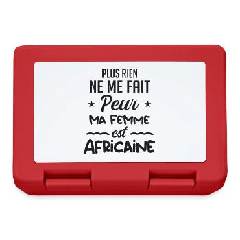 Rien ne me fait peur ma femme est Africaine - Boîte à goûter - rouge - Devant